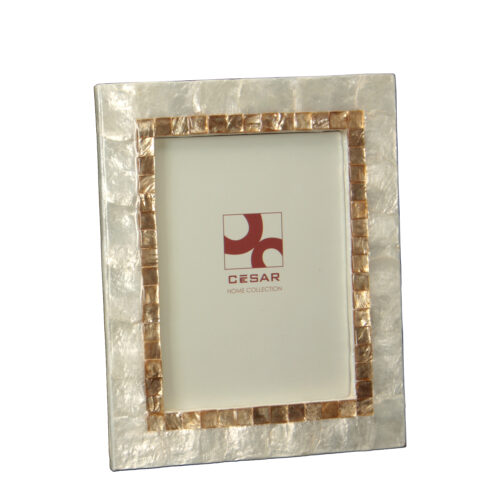 PORTAFOTOS NACAR 13X18CM NATURAL MARCO TOSTADO