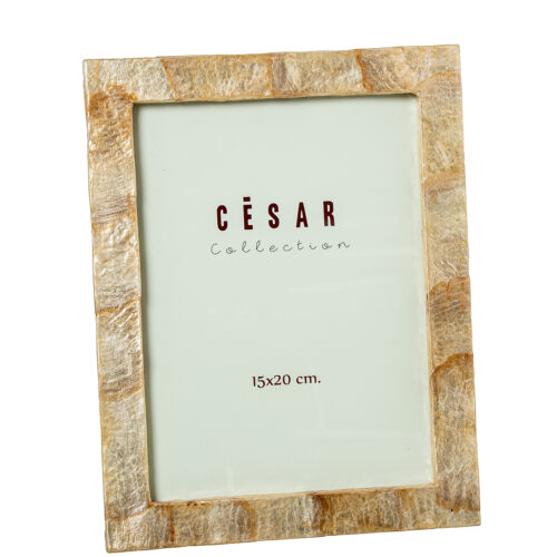 PORTAFOTOS NACAR 15X20CM TOSTADO MARCO FINO