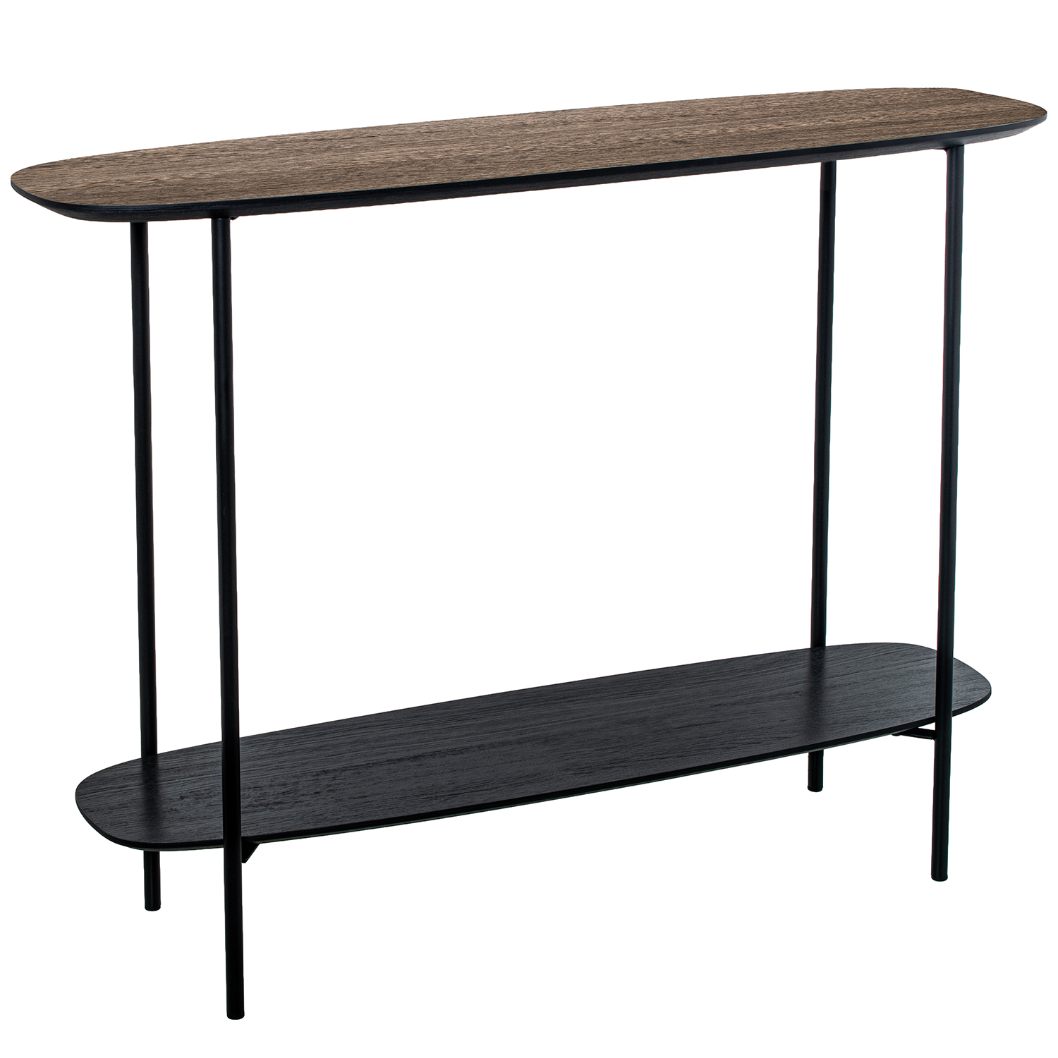 MESA ENTRADA ACABADO MADERA PAMETAL NEGRO