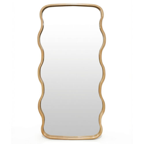 ESPEJO PARED MADERA 76X170CM NATURAL/NOGAL CAUCHO+DM