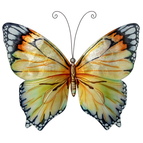 DECORACION PARED MARIPOSA METAL/NACAR MULTICOLOR