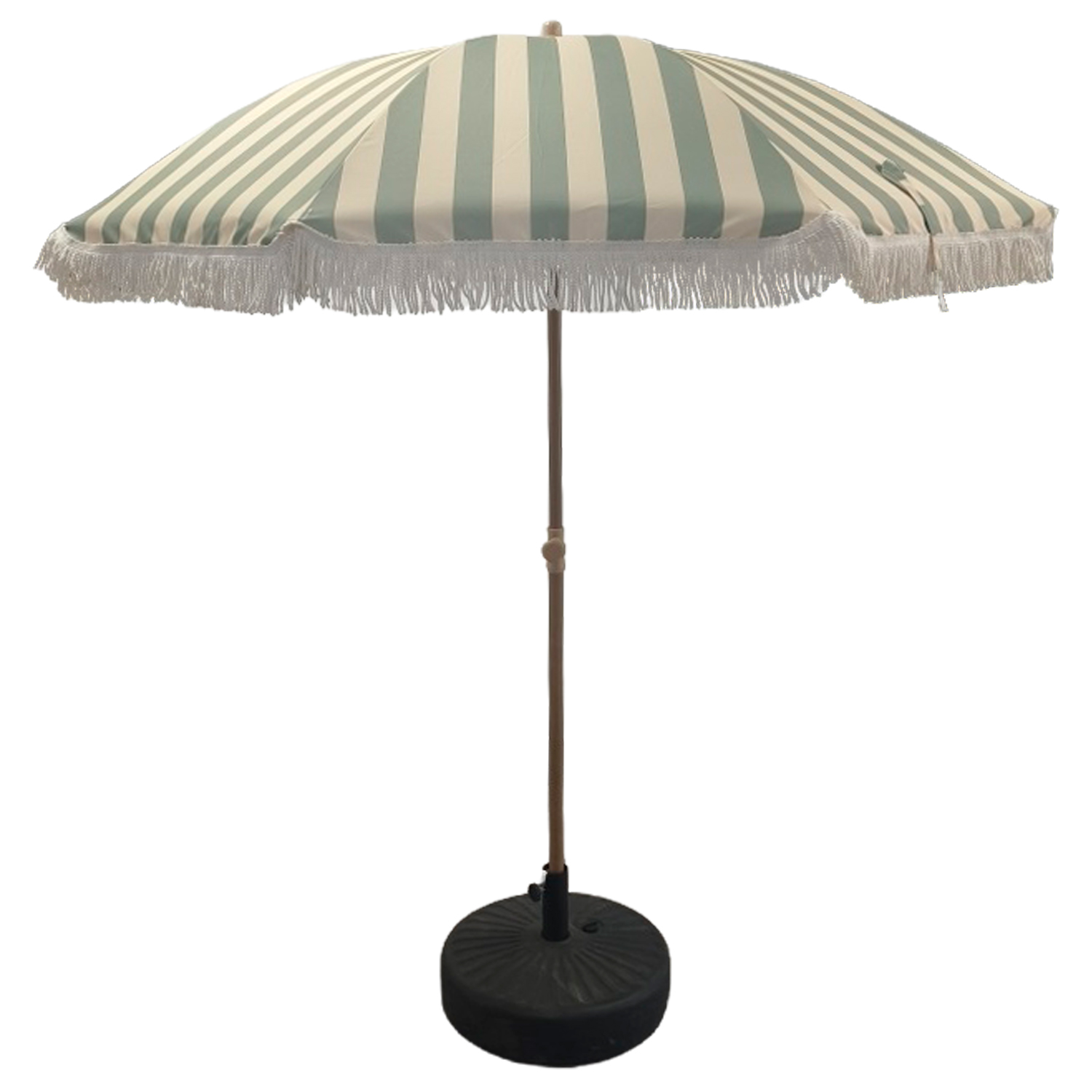PARASOL ACERO/POLIÉSTER CON FLECOS, BASE NO INCLUIDA