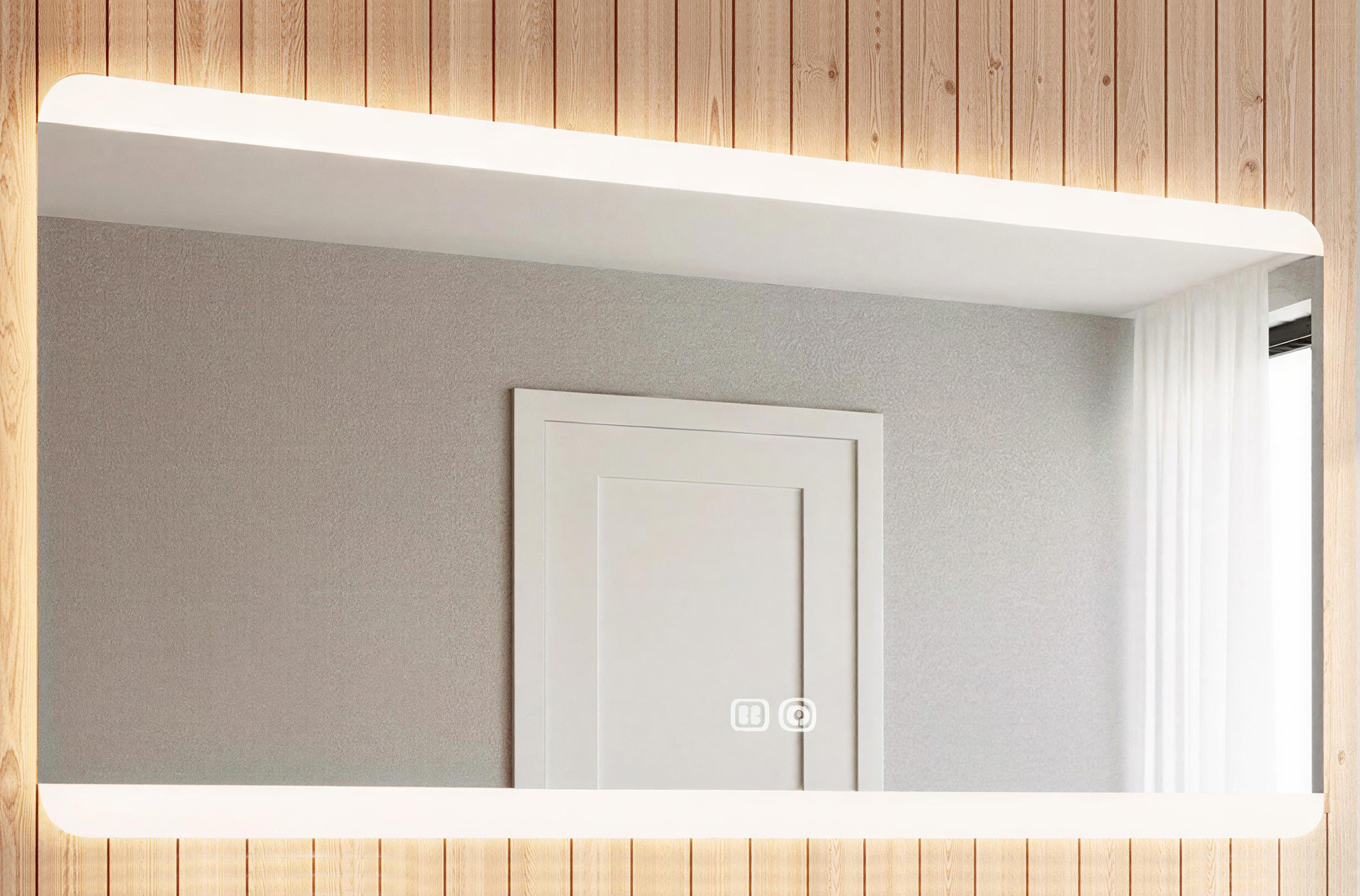 ESPEJO PARED CON ILUMINACION LED Y FUNCION ANTIVAHO SQUARE 130 x 80 CM.