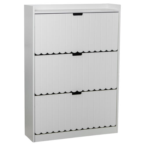 ZAPATERO MADERA BLANCO C/3 CAJX5 CM