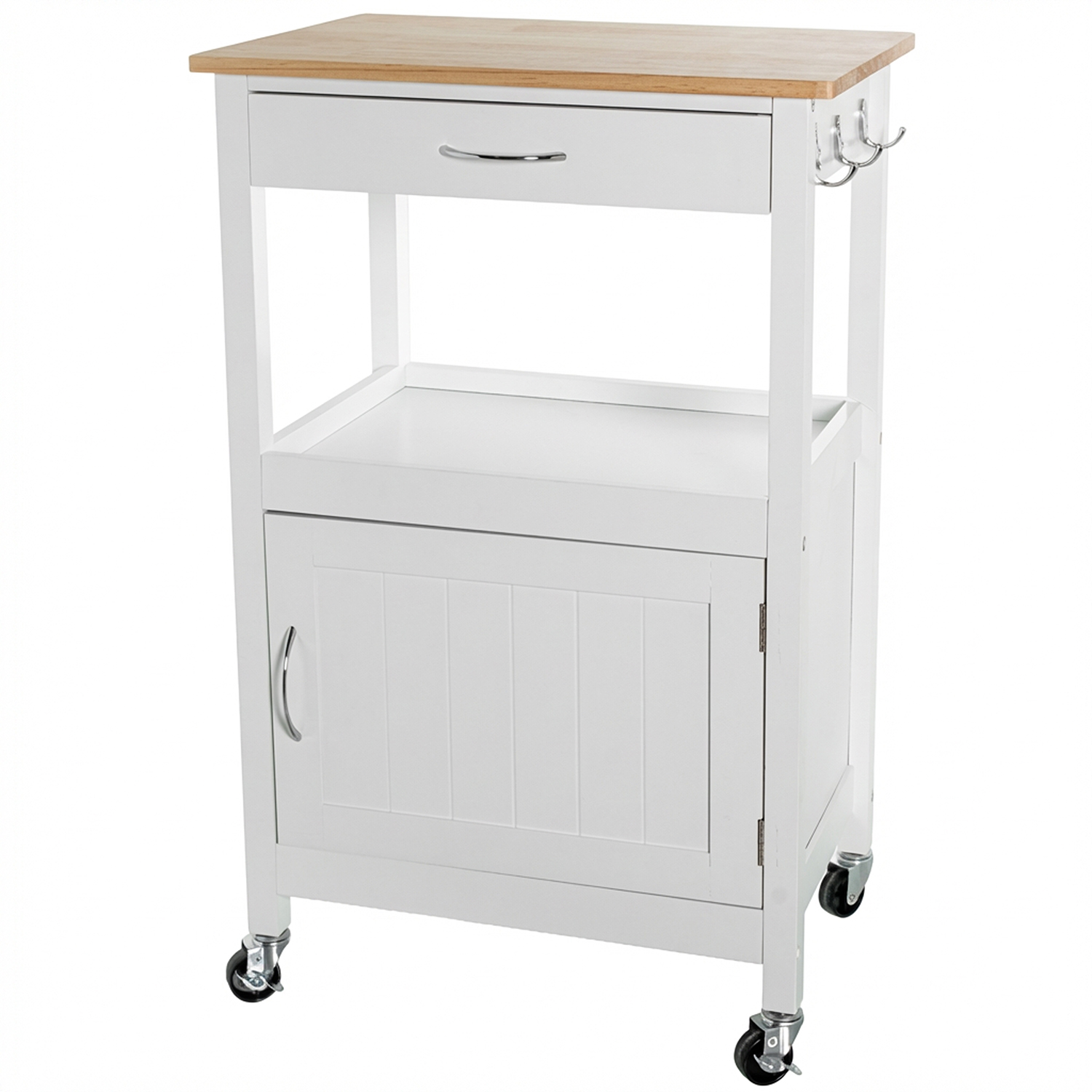 CARRO COCINA MADERA BLANCA/NAT CESTOS+ CAJÓN