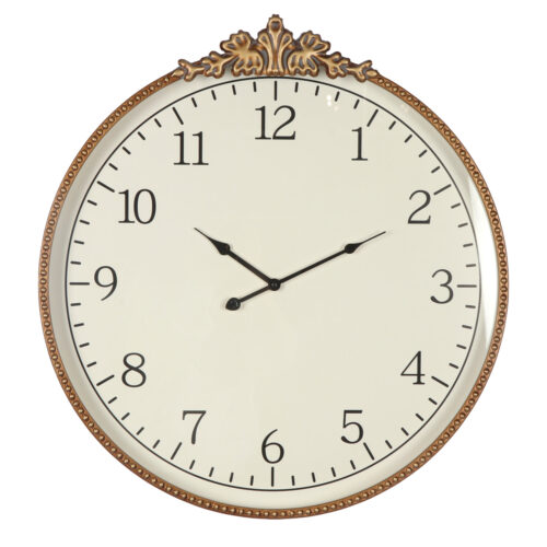 RELOJ PARED ø60CM METAL HIERROBOL DE LA VIDA NATURAL/BLANCO