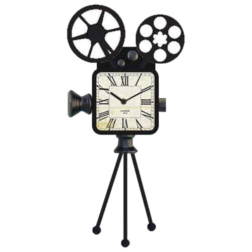 RELOJ SOBREMESA CÁMARA CINE MEINA METAL HIERRO