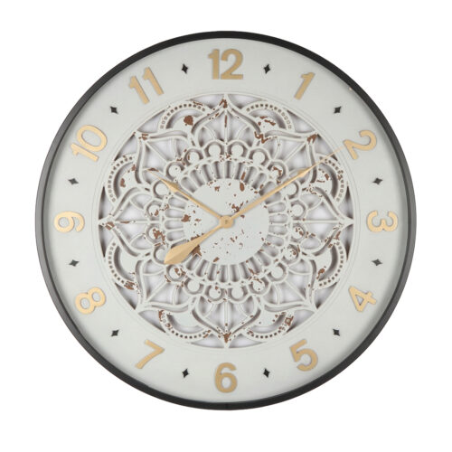 RELOJ PARED ø80CM METAL/MADERATAL HIERRO