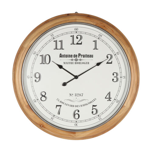RELOJ PARED ø80CM METAL/MADERA