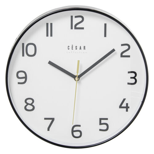 RELOJ PARED ACRÍLICO 30CM MARCO BLANCO