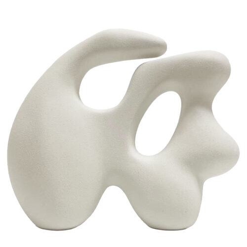 FIGURA ABSTRACTA CERAMICA BLAN