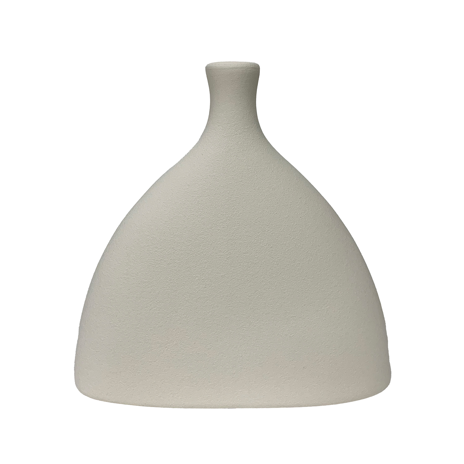 JARRON CERAMICA 18CM CREMA RUGREMA RUGOSA