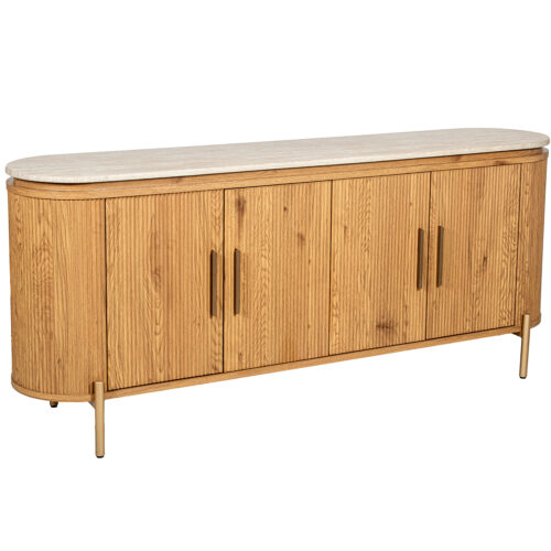 APARADOR MADERA COLOR ROBLE C/ERA BLANCO LACADO +91233+91234