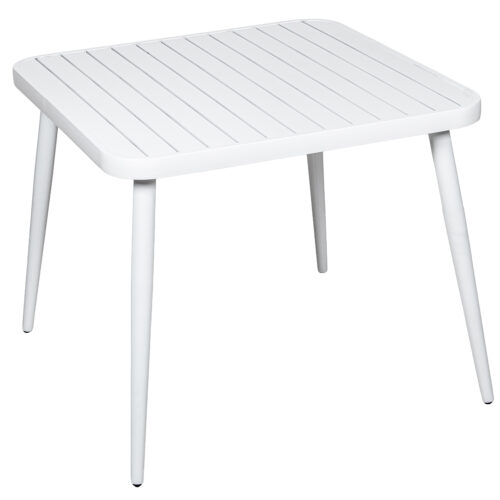 MESA EXTERIOR ALUMINIO BLANCO