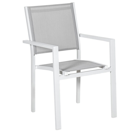 SILLA ALUMINIO BLANCO TEXTILENDERA