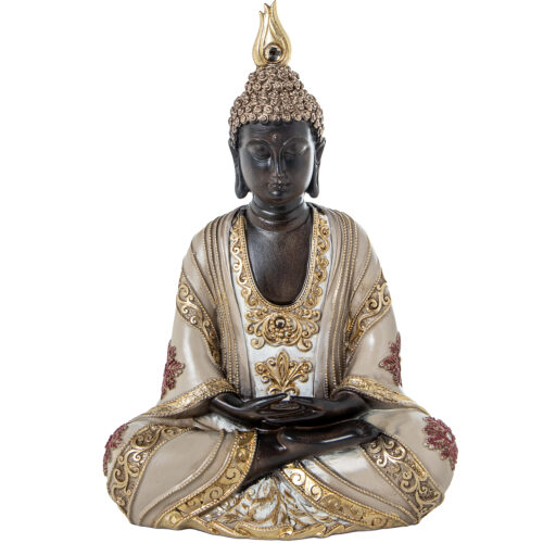 FIGURA RESINA BUDA DORADA
