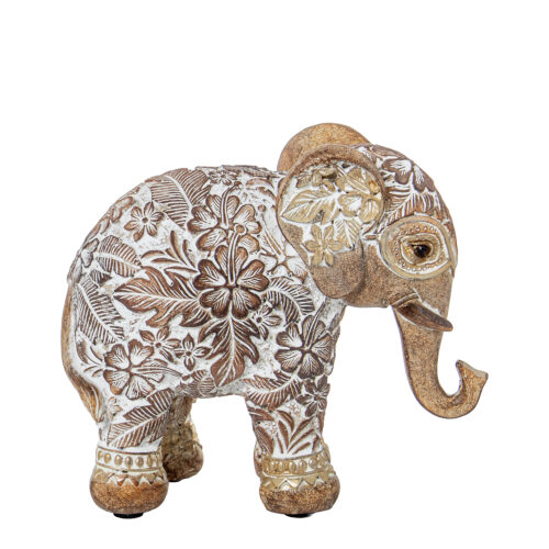 FIGURA RESINA ELEFANTE BLANCA/DA
