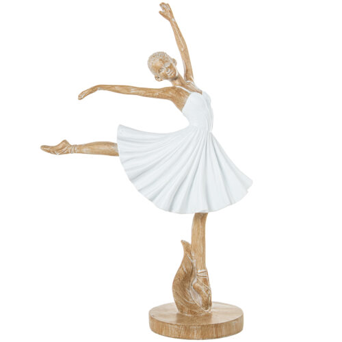 FIGURA RESINA BAILARINA BLANCAARENA/DORADO