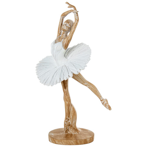 FIGURA RESINA BAILARINA BLANCAARENA/DORADO