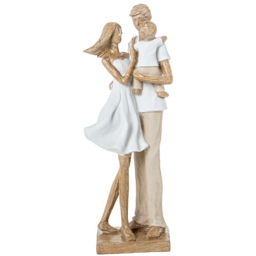 FIGURA RESINA FAMILIA BLANCA/BENA/DORADO