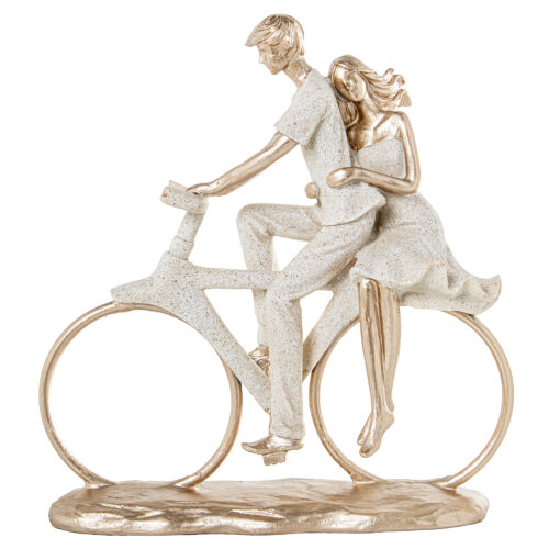 FIGURA RESINA PAREJA BICICLETAIGE