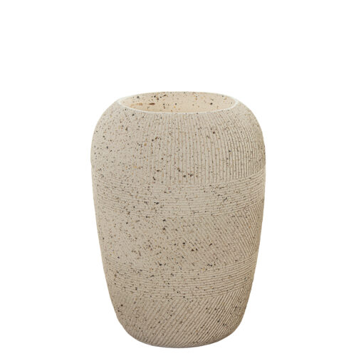 MACETERO 73CM FIBRA DE VIDRIORA DE VIDRIO CRUDO RUGOSO