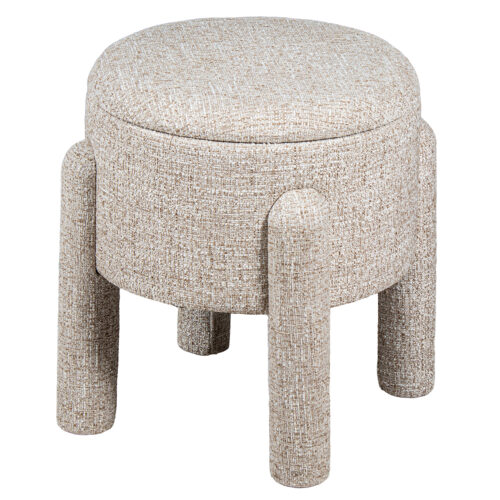 PUF POLIESTER BEIGE MADERAA