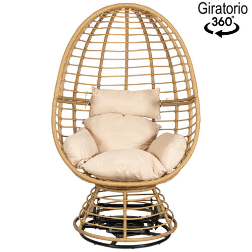 SILLÓN METAL MIMBRE GIRATORIOENTO MIMBRE +95093 +094 +095