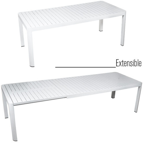 MESA EXTENSIBLE ALUMINIO BLANCO