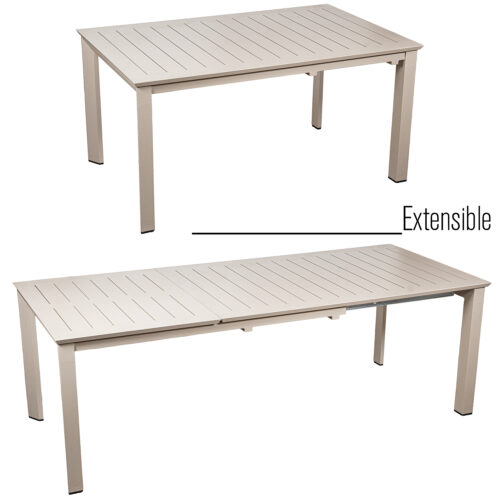 MESA EXTENSIBLE ALUMINIO CREMACITA