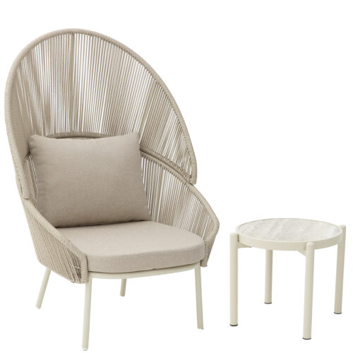 SET SILLÓN + MESA CENTRO EXTER + MESA CAFÉ)