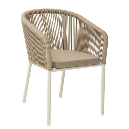 SILLA EXTERIOR ALUMINIO/CUERDA