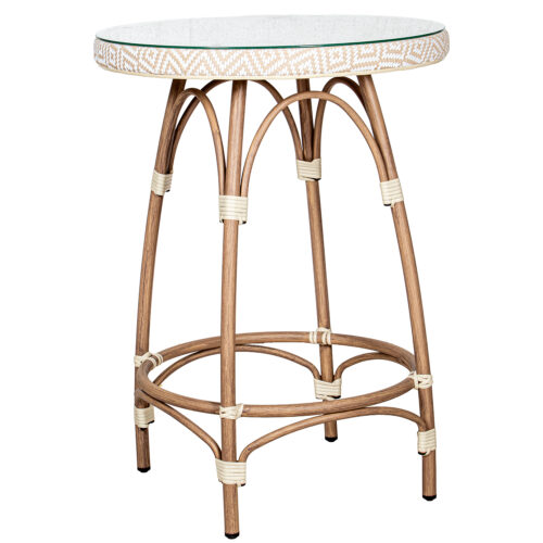 MESA EXTERIOR ALUM./TEXTILENEÁN TILENE ROMBOS BEIGE