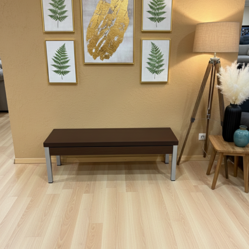 Banqueta madera pata metal
