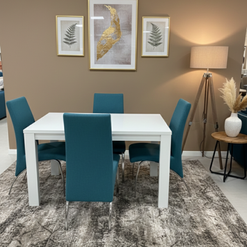 mesa-y-4-sillas-lacado-blanco-outlet-cartagena
