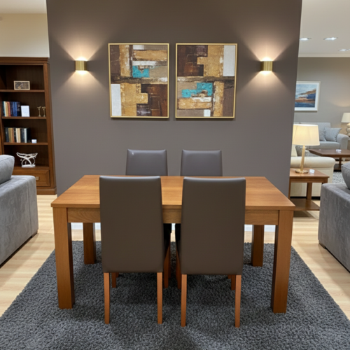 Mesa Comedor Roble Extensible