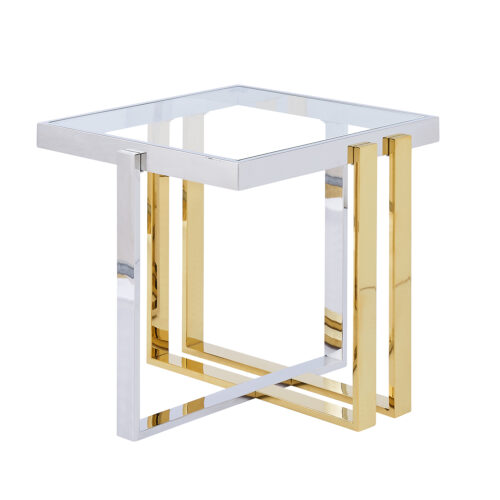 MESA ACERO INOX/DORADA VIDRIOTEMP