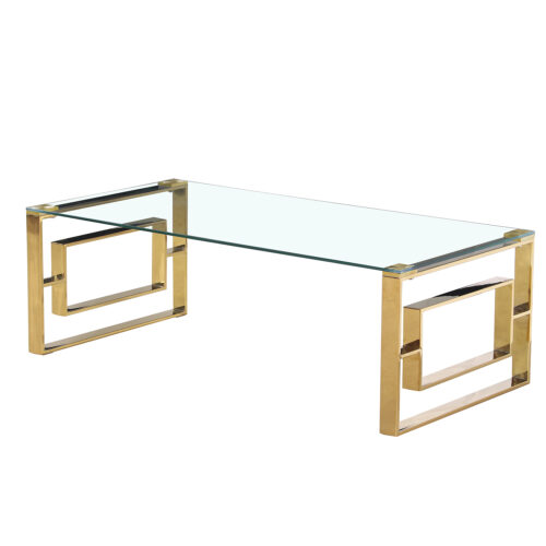 MESA DORADA ACERO INOX/VIDRIOTEMP