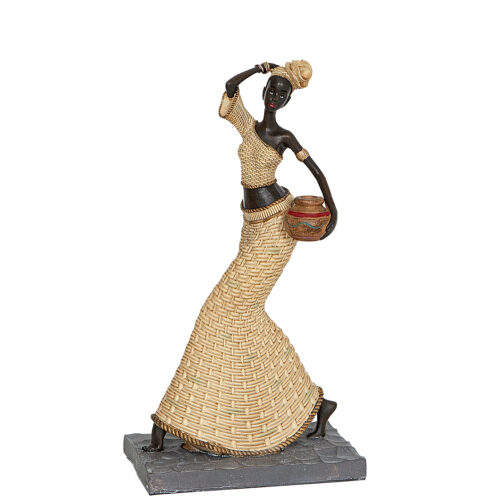 FIGURA RESINA AFRICANA C/CANTA