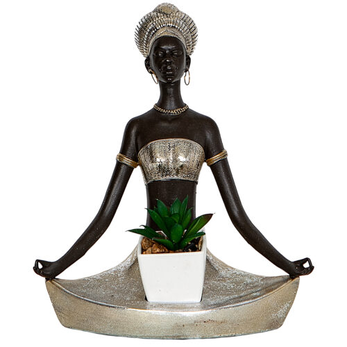 FIGURA RESINA AFRICANA C/CENTR
