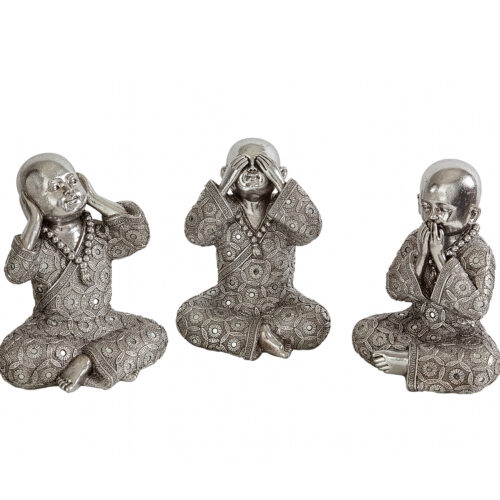 SET 3 MONJES SENTIDOS RESINA PO