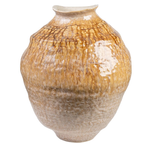 JARRON ANCHO PORCELANA BEIGE/M