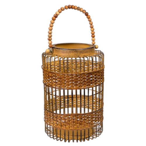 FAROL METAL CALADO ANTIQUE