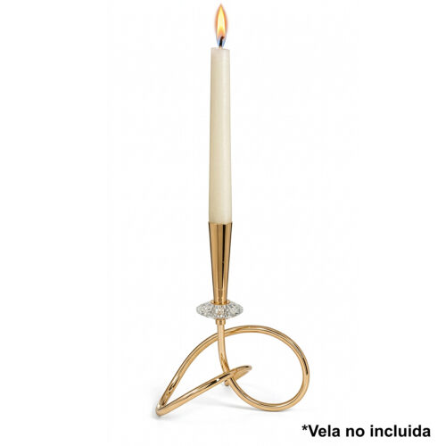PORTAVELA METAL NUDO C/VIDRIOCRISTALITOS