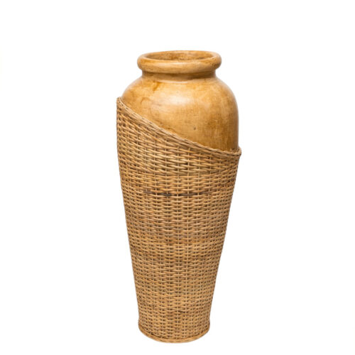JARRON CERAMICA/RATTAN