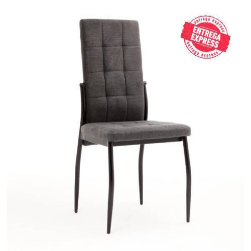 SILLA MOD. ELORA PATA NEGRA - TELA C/ GRIS OSCURO CAJAS DE 6 UDS