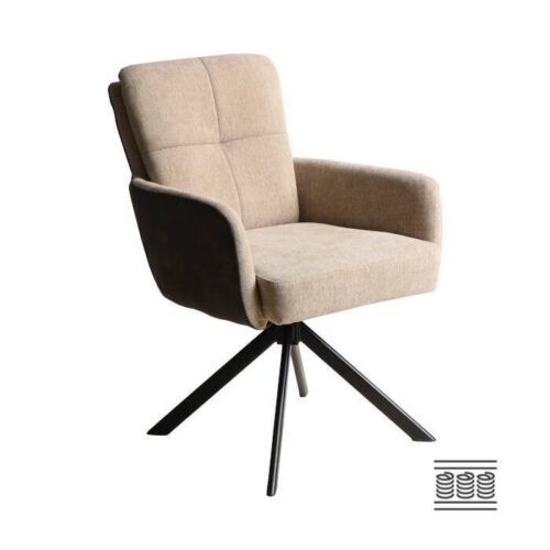 SILLA MOD. SOUL TELA C/ BEIGE C/ BRAZOS CAJAS DE 2 UDS.