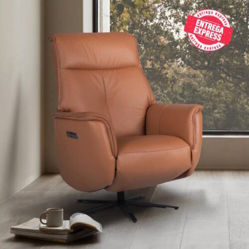 SILLON MOD. GATLIN  PIEL C/ CAMEL GIRATORIO Y RELAX ELECTRICO
