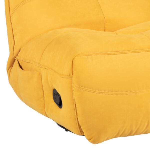 SILLON MOD. DIMIAN TELA C/ AMARILLO (MANUAL) RELAX MANUAL - GIRATORIO - BALANCIN - Imagen 3