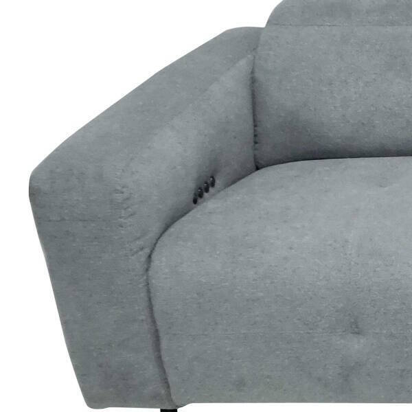 SOFA 3 PL. MAXI MOD. CALDER TELA C/ GRIS CLARO RELAX ELECTR - 6 MOTORES - Imagen 4
